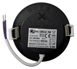 LED Podhľadové svietidlo CIRCLE LED/3W/230V 4000K pr. 9 cm čierna
