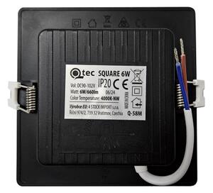 LED Podhľadové svietidlo SQUARE LED/6W/230V 4000K 12x12 cm čierna