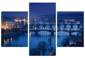 Obraz večerné Prahy (Obraz 90x60cm)