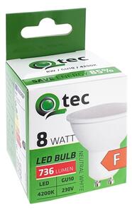 LED Žiarovka Qtec GU10/8W/230V 4200K
