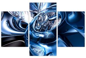 Modrý abstraktný obraz (Obraz 90x60cm)