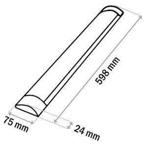 LED Podlinkové svietidlo QTEC LED/18W/230V 60 cm čierna