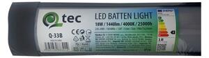 LED Podlinkové svietidlo QTEC LED/18W/230V 60 cm čierna