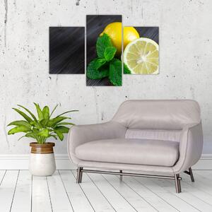 Obraz citrónu na stole (Obraz 90x60cm)