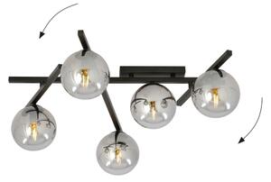 Stropné svietidlo SMART 5xE14/10W/230V čierna/šedá