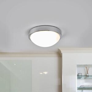 Chrómované kúpeľňové stropné svietidlo Elucio IP44