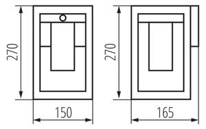 Kanlux 34982 - Vonkajšie nástenné svietidlo so senzorom VIMO 1xE27/15W/230V IP44