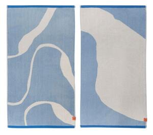 Bielo-modré uteráky v súprave 2 ks z Bio bavlny 50x90 cm Nova Arte – Mette Ditmer Denmark