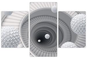 Abstraktné obrazy - schodisko (Obraz 90x60cm)