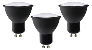 SADA 3x LED Žiarovka ECOLINE GU10/6W/230V 4000K čierna - Brilagi