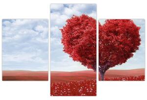 Červené srdce - obraz (Obraz 90x60cm)