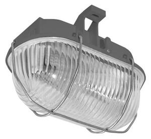 Vonkajšie stropné svietidlo OVAL 1xE27/60W/230V IP44 šedá