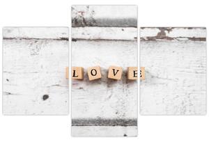 Obraz - nápis LOVE (Obraz 90x60cm)