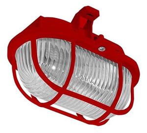 Vonkajšie stropné svietidlo OVAL 1xE27/60W/230V IP44 červená
