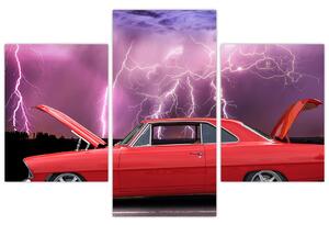 Obraz červeného auta (Obraz 90x60cm)