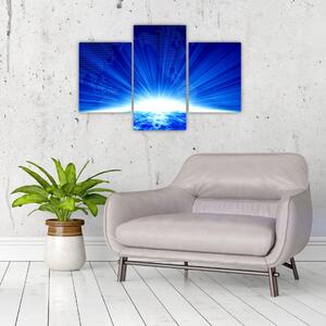 Modrý svitanie - obraz (Obraz 90x60cm)