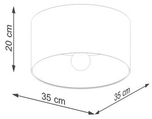 Sollux SL.1392 - Stropné svietidlo TELESTO 1xE27/15W/230V pr. 35 cm biela/hnedá