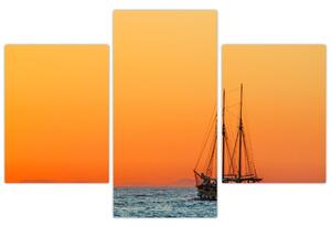 Plachetnica na mori - moderný obraz (Obraz 90x60cm)