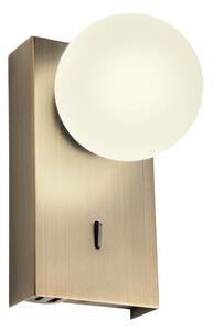 Redo 01-4658 - LED nástenné svietidlo NORMA LED/5W/230V CRI 90 USB bronzové