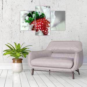 Obraz jahody v jogurte (Obraz 90x60cm)