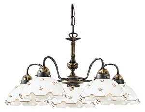 Kolarz 731.85.160 - Luster na reťazi NONNA 5xE27/75W/230V kvety ružové zlato