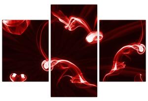 Abstraktný obraz - červené srdce (Obraz 90x60cm)