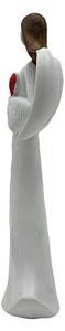 Anjel biely s červeným srdcom 21 cm Prodex JY21101104