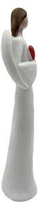 Anjel biely s červeným srdcom 21 cm Prodex JY21101104