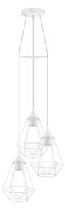 Eglo 79083 - Závesné svietidlo na lanku BYRON 3xE27/60W/230V biela