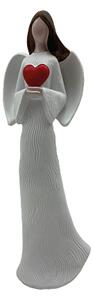 Anjel biely s červeným srdcom 21 cm Prodex JY21101104