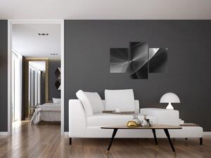 Čiernobiely abstraktný obraz (Obraz 90x60cm)