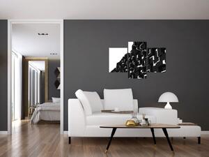 Čierne kocky - obraz na stenu (Obraz 90x60cm)
