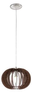 Eglo 95023 - Závesné svietidlo na lanku STELLATO 1xE27/60W/230V pr. 30 cm hnedé