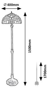 Brilagi - Tiffany vitrážová stojacia lampa GARLAN 2xE27/60W/230V
