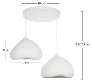 Brilagi - Závesný luster WABI SABI na lankách, 2xE27/40W/230V, priemer 45 cm, biela