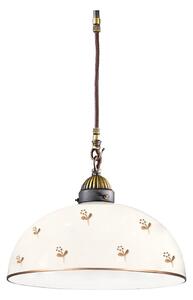Kolarz 731.30.171 - Prívesný luster s lankom NONNA 1xE27/75W/230V, priemer 30 cm, kvetinový, ružové zlato