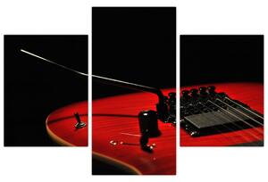 Obraz červené gitary (Obraz 90x60cm)