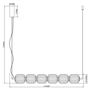 Zuma Line 003064-034748 - LED luster na lane AKARI LED/50W/230V zlatý