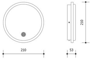 LED vonkajšie nástenné svietidlo so senzorom LED/15W/230V IP65 biele