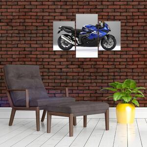Obraz modrého motocykla (Obraz 90x60cm)
