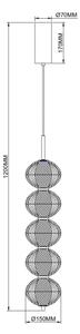 Zuma Line 003064-034756 - LED luster na lanku GALATEA LED/30W/230V zlatý