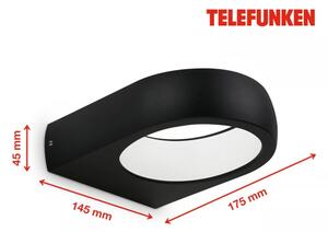 Telefunken 320205TF - LED vonkajšie nástenné svietidlo LED/7,5W/230V IP44 čierne