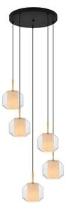 Zuma Line 003064-034743-Luster na lanku SOLIX 5xE27/25W/230V pr.73 cm zlatá/čierna