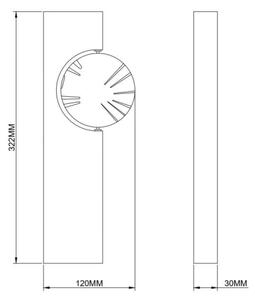 Zuma Line 003064-034754 - LED nástenné svietidlo FLUX LED/3W/230V zlatá/čierna
