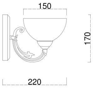 Brilagi - Nástenná lampa CLASSIC 1xE27/60W/230V mosadz