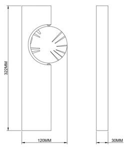 Zuma Line 003064-034753 - LED Nástenné svietidlo FLUX LED/3W/230V čierna/zlatá