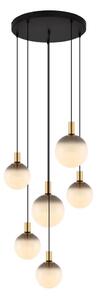 Zuma Line 003064-034740- Závesný luster na lanku NUA 6xE27/25W/230V pr. 75 cm zlatý/čierny