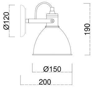 Brilagi - Nástenné bodové svietidlo TECHNO 1xE27/60W/230V bronzová/patina