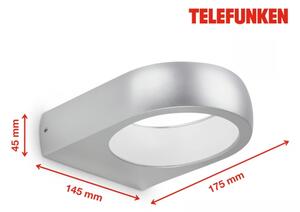 Telefunken 320204TF - LED vonkajšie nástenné svietidlo LED/6,5W/230V IP44 matný chróm