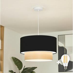 Brilagi - LED luster na lanku CERIA 1xE27/40W/230V priemer 50 cm čierna/béžová